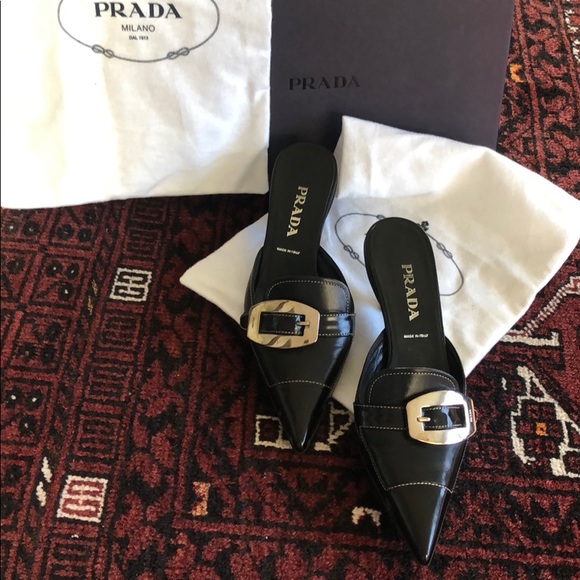 Prada Shoes - Prada Pointed-Toe Mules.